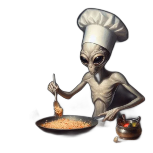 food, robot, staff, creature transparent PNG cut-out