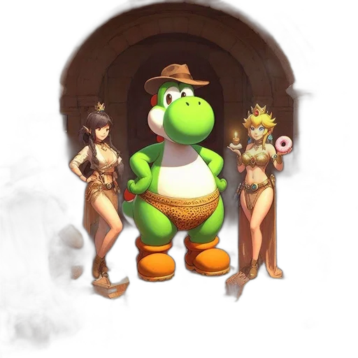 hat, staff, creature, concept art transparent PNG cut-out