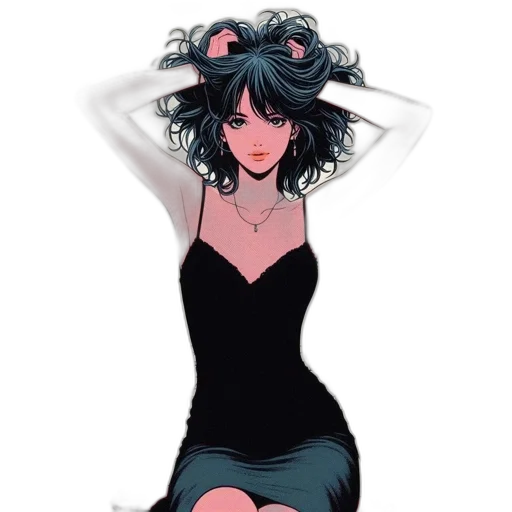 dress, jewelry, anime, cartoon transparent PNG cut-out