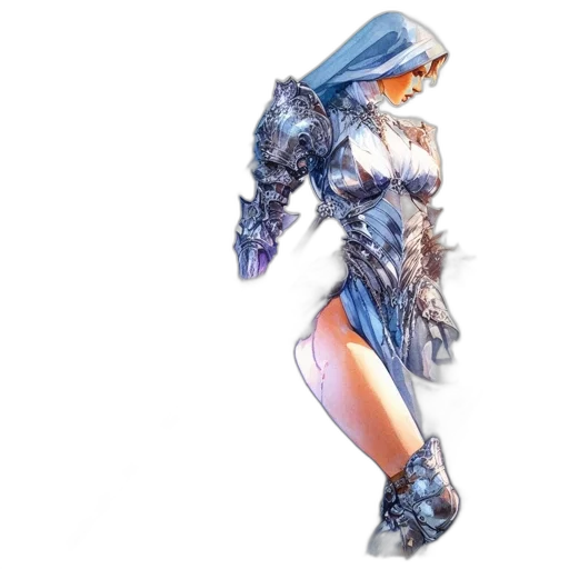 robot, dress, concept art, 3d render transparent PNG cut-out