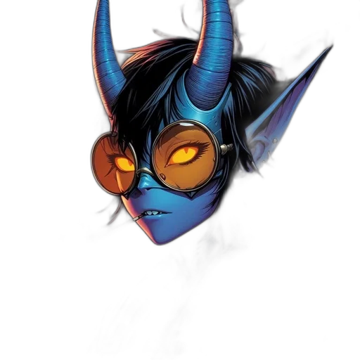 mask, dragon, staff, fantasy art transparent PNG cut-out