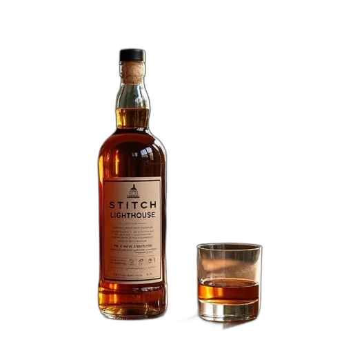 bottle, whiskey, label, reads transparent PNG cut-out