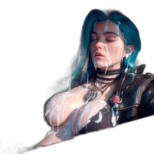 dress, robot, face, cyberpunk transparent PNG cut-out