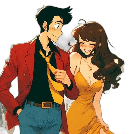 dress, jacket, comic book art, cartoon transparent PNG cut-out
