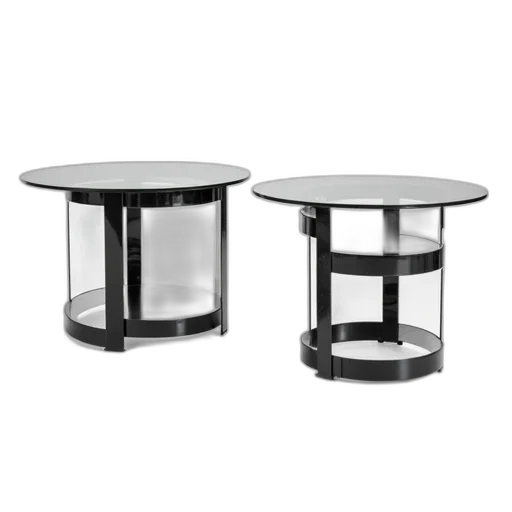 furniture, 3d render, black, chrome transparent PNG cut-out