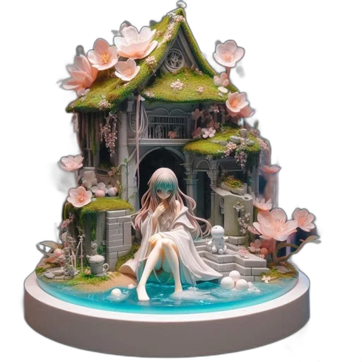 concept art, 3d render, fantasy art, underwater transparent PNG cut-out