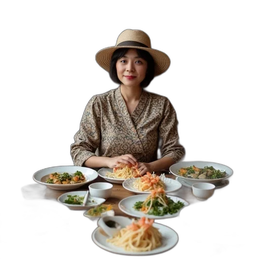 food, hat, photorealistic, 3d render transparent PNG cut-out