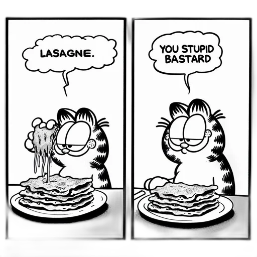 food, cartoon, garfield, famished transparent PNG cut-out