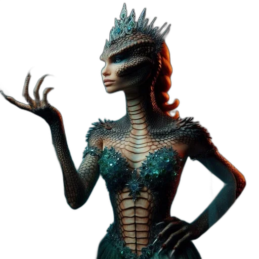 dress, creature, dragon, concept art transparent PNG cut-out