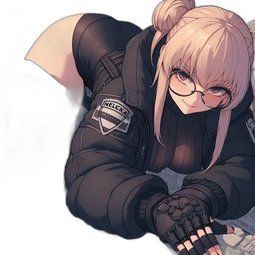 jacket, weapon, staff, creature transparent PNG cut-out