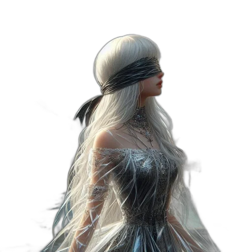 hair, dress, mask, creature transparent PNG cut-out