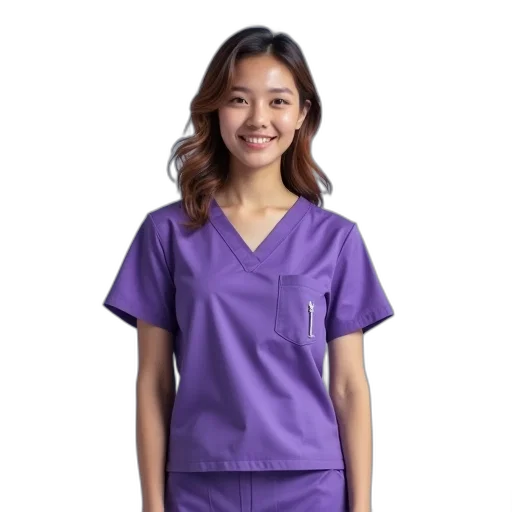 staff, dress, young, woman transparent PNG cut-out