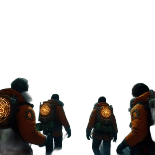jacket, robot, mask, staff transparent PNG cut-out