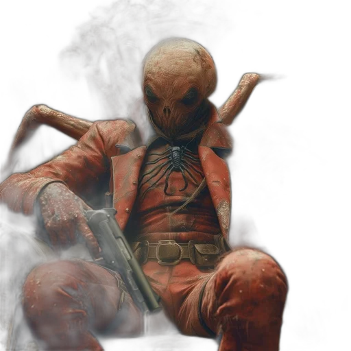 creature, mask, robot, staff transparent PNG cut-out