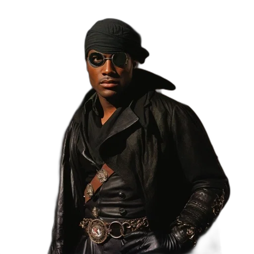 jacket, staff, hat, weapon transparent PNG cut-out