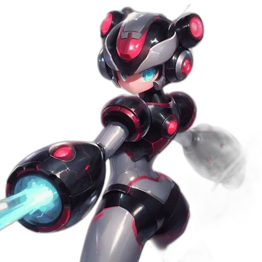 robot, weapon, concept art, pixel art transparent PNG cut-out