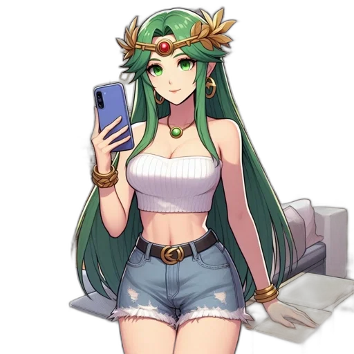 staff, weapon, dress, flower transparent PNG cut-out