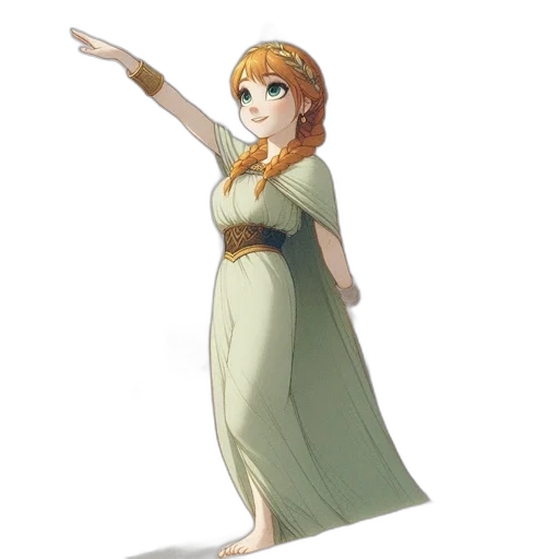 dress, staff, sword, crown transparent PNG cut-out