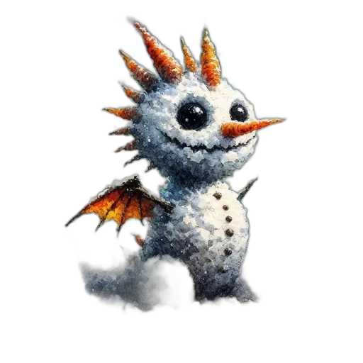 dragon, creature, animal, staff transparent PNG cut-out