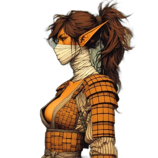 mask, staff, dress, dragon transparent PNG cut-out