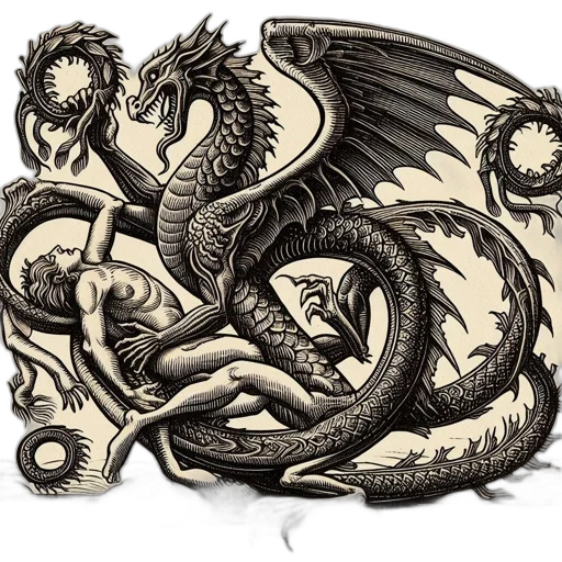 dragon, fantasy art, concept art, pixel art transparent PNG cut-out