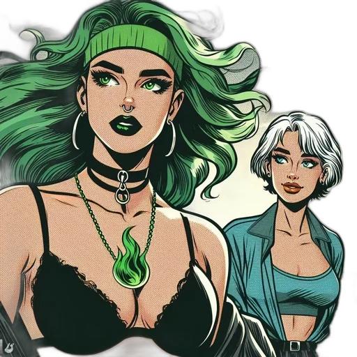 comic book art, concept art, cartoon, fantasy art transparent PNG cut-out