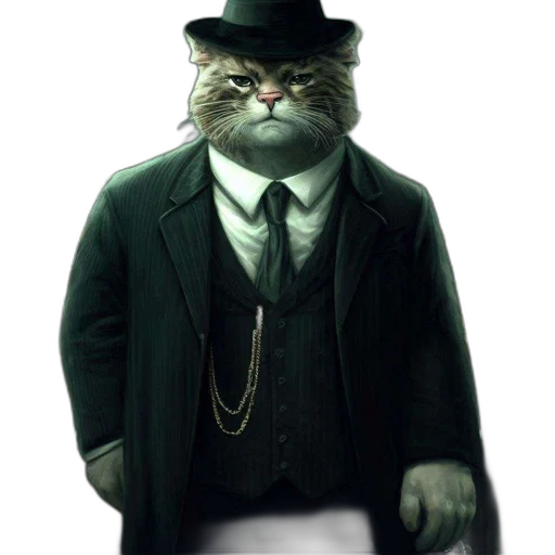 staff, hat, animal, photorealistic transparent PNG cut-out
