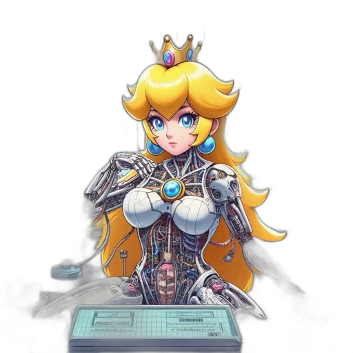 crown, sword, weapon, robot transparent PNG cut-out