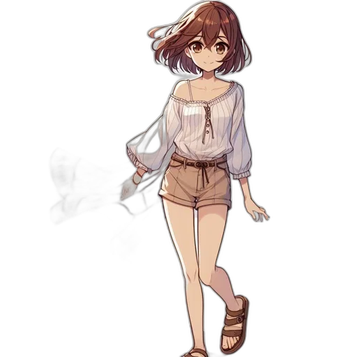 dress, staff, jacket, creature transparent PNG cut-out