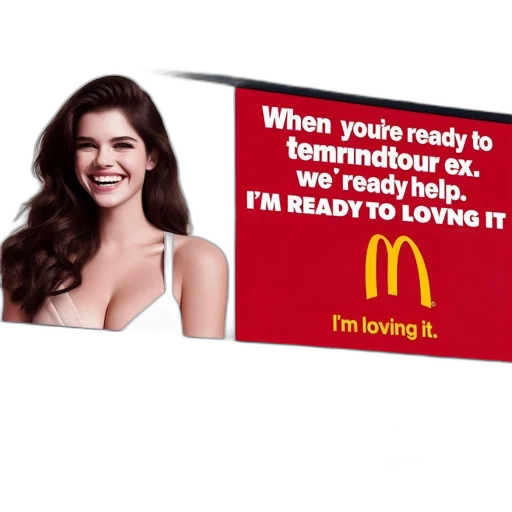 food, mcdonald, digital, billboard transparent PNG cut-out
