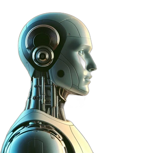 robot, 3d render, cyberpunk, concept art transparent PNG cut-out