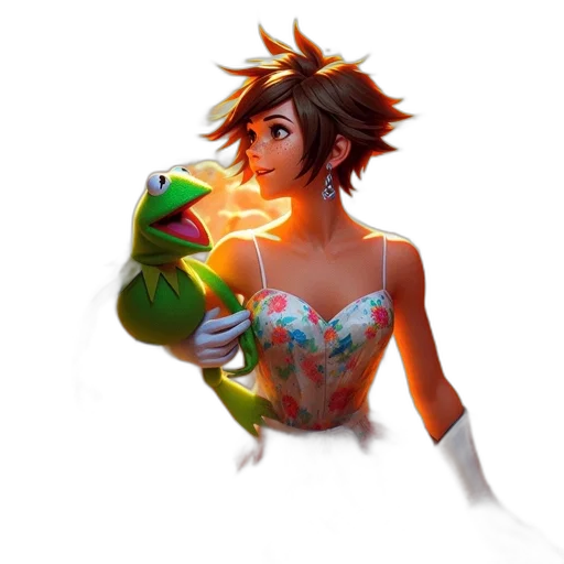dress, creature, mask, weapon transparent PNG cut-out