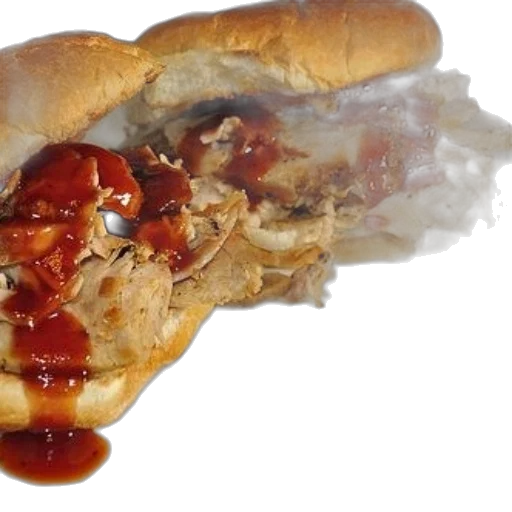 food, delicious, pulled, pork transparent PNG cut-out
