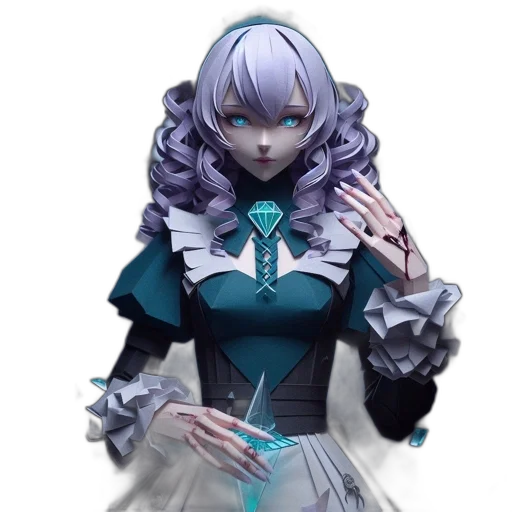 dress, staff, face, robot transparent PNG cut-out