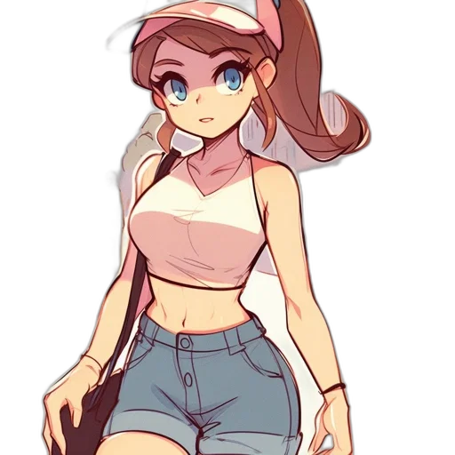 dress, staff, anime, cartoon transparent PNG cut-out