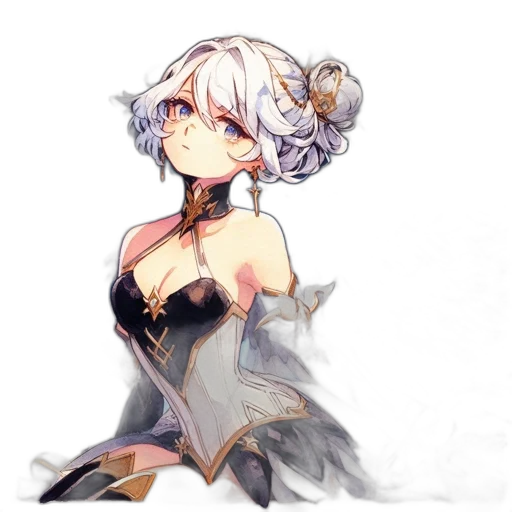 dress, staff, flower, crown transparent PNG cut-out