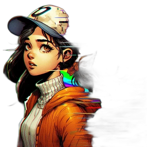 hat, jacket, staff, face transparent PNG cut-out