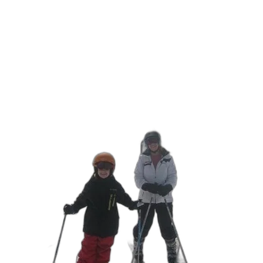 staff, snow, fog, two transparent PNG cut-out