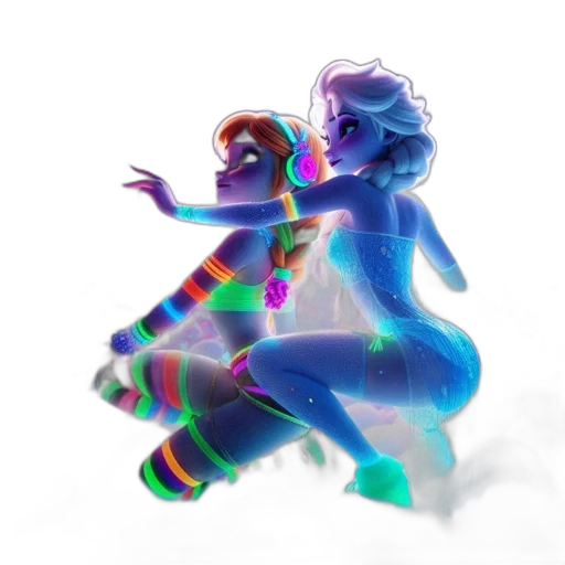 dress, robot, concept art, vaporwave transparent PNG cut-out