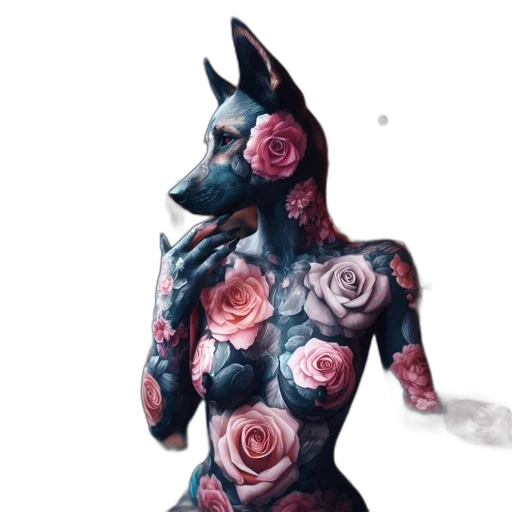dress, mask, flower, animal transparent PNG cut-out