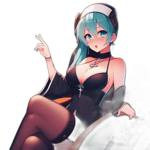 dress, robot, staff, weapon transparent PNG cut-out