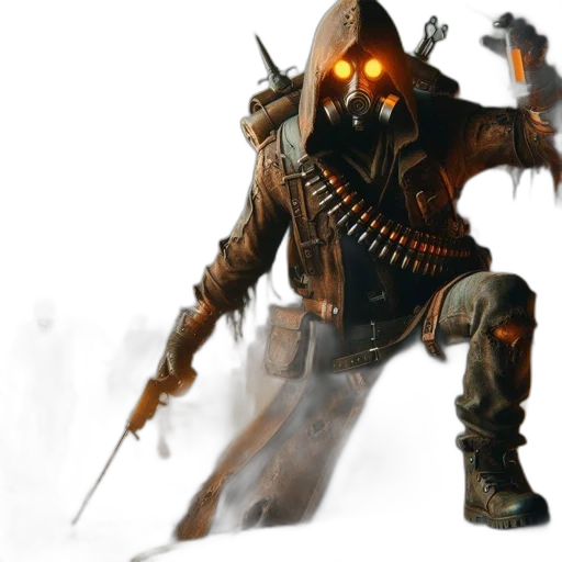mask, robot, weapon, creature transparent PNG cut-out