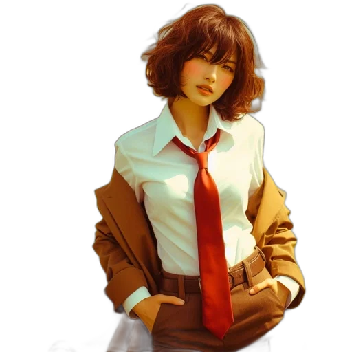 jacket, staff, robot, face transparent PNG cut-out