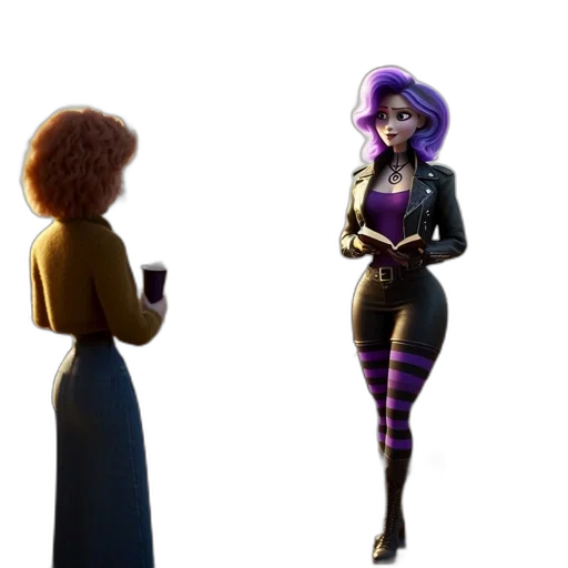 dress, staff, concept art, 3d render transparent PNG cut-out