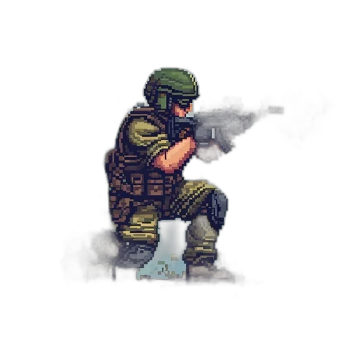 weapon, staff, jacket, face transparent PNG cut-out