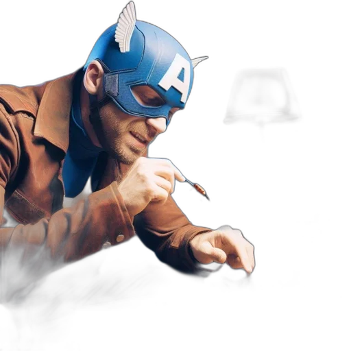 mask, comic book art, concept art, 3d render transparent PNG cut-out