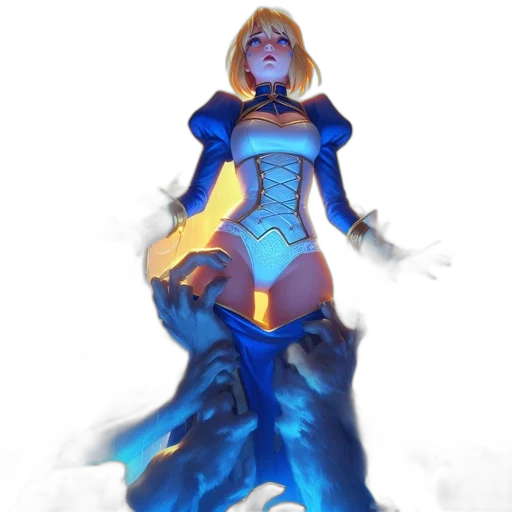 dress, staff, concept art, fantasy art transparent PNG cut-out
