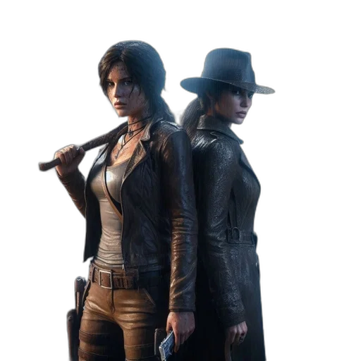 jacket, hat, staff, weapon transparent PNG cut-out