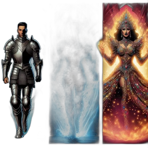 concept art, fantasy art, comic book art, fire transparent PNG cut-out