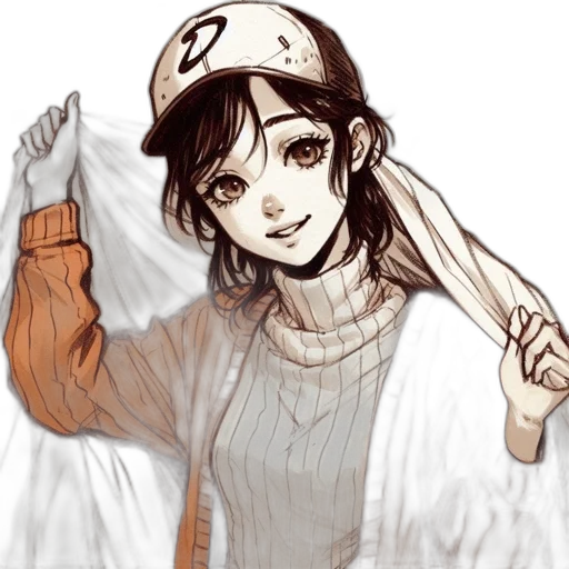 hat, staff, anime, watercolor transparent PNG cut-out